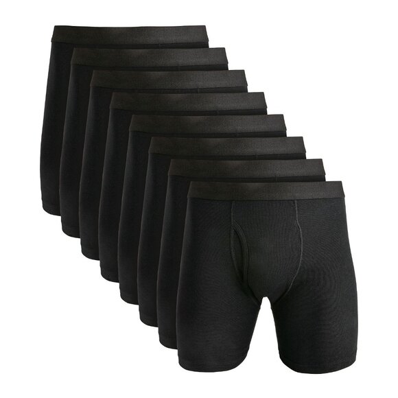 Club Room Men's Boxer Briefs, 8-Pack Black XXL B4HP - Picture 1 of 2
